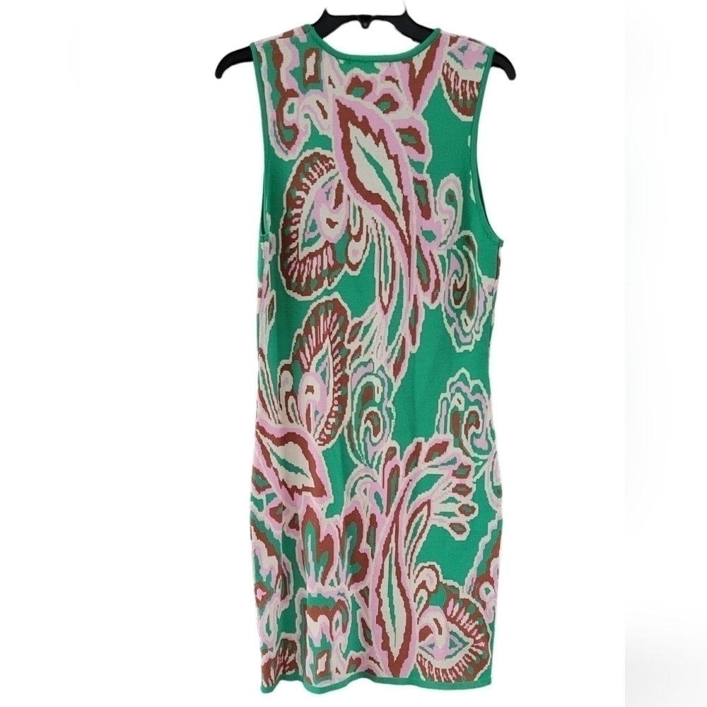 Minkpink Green Paisley Sierra Knit Mini Dress NWT Size XL - Picture 13 of 14